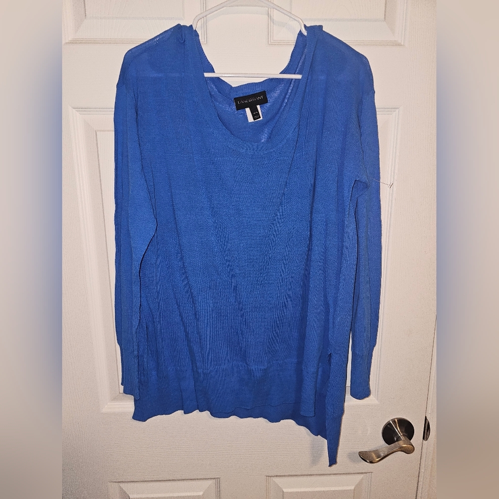 Tissue Weight Blue Sweater